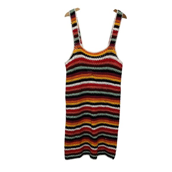 NWT Marine Layer Fiona Multicolor Crochet Striped Women's Mini Dress Size XL - Picture 2 of 9